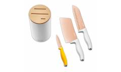Набор кухонных ножей Xiaomi Solista Solo Titanium-Plated Rose Gold Cutter (4 pcs)