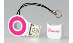 Картридер MicroSD Smartbuy розовый (SBR-708-P)