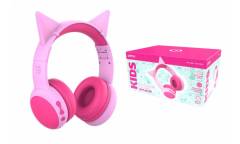 Наушники беспроводные (Bluetooth) Perfeo KIDS полноразмерные розовые