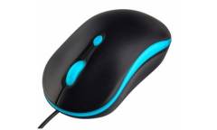 mouse Perfeo "MOUNT", 4 кн, DPI 800-1600, USB, чёрн/голуб.