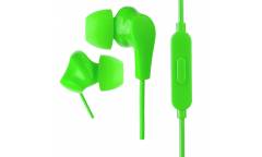 Наушники Perfeo ALPHA внутриканальные c микрофоном зеленые