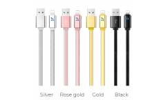 Кабель USB Hoco UPL12 Plus Jelly Braided charging data cable for Lightning (Smart Light) black
