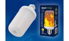 Лампа светодиодная Uniel LED-L60-6W/FLAME/E27/FR эффект пламени 