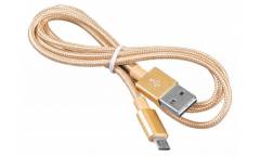Кабель Buro Reversible Braided BHP MICROUSB 1M BRAIDED micro USB B (m) USB A(m) 1м золотистый