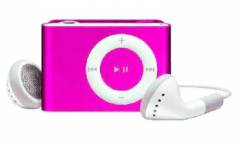 Портативный цифровой плеер Perfeo Music Clip Titanium 8 Gb розовый