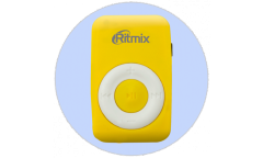 Портативный цифровой плеер Ritmix RF-1010 желтый