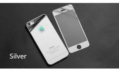 Защитное 3D стекло Glass на iPhone 6 Silver/White