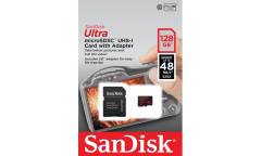 Карта памяти SanDisk MicroSDXC 128GB Class 10 UHS-I Ultra Imaging (48Mb/s) +adapter