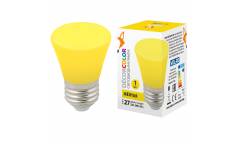 Лампа светодиодная Volpe COLOR LED-D45-1W/YELLOW/E27/FR/С BELL колокольчик желтый 