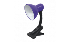 Светильник настольный на прищепке ASD СНП-01Ф 40Вт E27 фиолетовый (мягкая упаковка) IN HOME