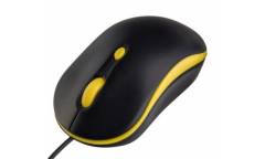 Компьютерная мышь Perfeo "MOUNT", 4 кн, DPI 800-1600, USB, чёрн/желт.