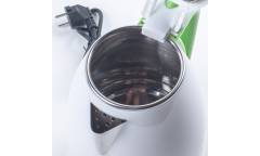Чайник электрический Endever Skyline KR-241S, бело-зеленый,2я колба(снаружи пластик,внутри металл) 1,8л 2100Вт