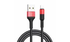 Кабель USB Hoco X26 Xpress charging data cable for Lightning Red