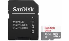 MicroSDHC флэш-накопитель 16GB Class 10 SanDisk UHS-I Ultra Android (80MB/s) с адаптером