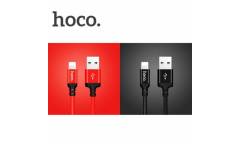Кабель USB Hoco X14m Times speed MicroUSB (красно-черный)