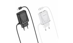 CЗУ Borofone BA50A Beneficence dual port charger with cable + Micro White