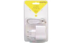 СЗУ SmartBuy NOVA, 2.1А, белое, кабель для iPhone 5/6/7/8/X/New iPad