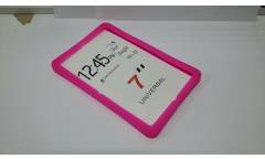 Универсальная силиконовая накладка на планшет 8 розовый с подставкой