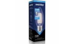 Светодиодная (LED) Лампа FIL (прозрачная) Smartbuy-C37-08W/4000/E27 (SBL-C37F-8-40K-E27)