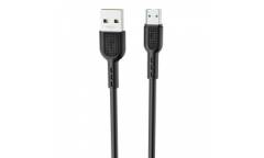 Кабель USB Hoco X33m 4A Surge Flash Charging MicroUSB (черный)