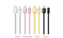 Кабель USB Hoco UPL12 Plus Jelly Braided charging data cable for Type-C (Smart Light) silver