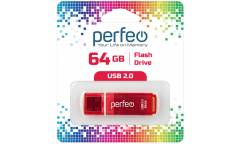 USB флэш-накопитель 64GB Perfeo C13 красный USB2.0