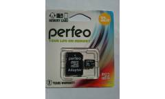Карта памяти Perfeo MicroSDHC 32GB Class 10 + adapter