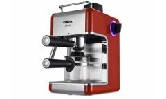Кофеварка эспрессо Centek CT-1161 Steel/Red капучинатор, 800Вт, 240мл, 3,5 Бар, фильтр, 