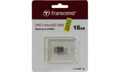 MicroSDHC флэш-накопитель 16GB Class 10 Transcend  UHS-1 U1 TLC
