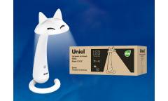 Светильник настольный Uniel LED TLD-532 White/LED/360Lm/4500K/Dimmer Кошка Белый