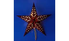 Фигурка светодиодная на батарейках "Звезда" ULD-H4545-005/STA/2AA WARM WHITE IP20 RED STAR