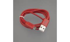 Кабель USB micro,  красный, 1м