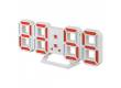 LED часы-будильник Perfeo "LUMINOUS 2", белый корпус / красная подсветка (PF-6111)