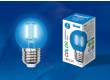 Лампа светодиодная UNIEL COLOR LED-G45-5W/BLUE/E27 GLA02BL синяя