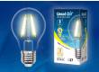 Светодиодная (LED) Лампа FIL (прозрачная) Uniel LED-A60-8W/WW/E27/CL AIR стандарт