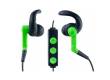 Наушники беспроводные (Bluetooth) Perfeo RUN-UP внутриканальные c микрофоном спортивные зелёные/чёрн