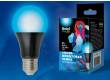 Лампа светодиодная УЛЬТРАФИОЛЕТ Uniel LED-A60-9W/UVAD/E27/FR PLZ07BK УФ