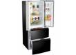 Холодильник Ascoli ACDB360WG черное стекло 2дв+2ящ, 337л(х224м113) 180*65*72см дисплей No Frost