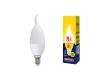 Лампа светодиодная Uniel Norma LED-CW37-9W/WW/E14/FR/NR 3000K свеча на ветру