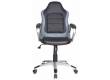 Кресло руководителя Бюрократ CH-825S/Black+Gr вставки серый сиденье черный искусственная кожа (пластик серебро)