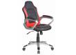 Кресло руководителя Бюрократ CH-825S/Black+Rd вставки красный сиденье черный искусственная кожа (пластик серебро)