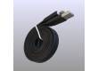 Кабель USB для Iphone плоский 5, 6s, 8 pin, 1м, чёрный