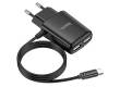 CЗУ Hoco C82A Real Power Dual port cable charger + Type C Black