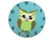 Часы настенные аналоговые Hama Owl голубой
