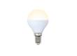 Лампа светодиодная диммир Volpe LED-G45-6W/WW/3000К/E14/FR/DIM/O шар мат  