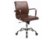 Кресло руководителя Бюрократ Ch-993-Low коричневый искусственная кожа низк.спин. крестовина металл хром