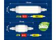 Лампа светодиодная Uniel LED-J118-12W/WW/3000K/R7s/CL PLZ06WH для прожекторов