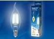 Светодиодная (LED) Лампа FIL (прозр. - ДИММЕР) Uniel LED-CW35-5W/WW/E14/CL/DIM свеча на ветру