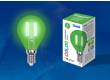 Лампа светодиодная UNIEL COLOR LED-G45-5W/GREEN/E14 GLA02GR зелёная