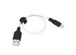 Кабель USB Hoco X21 Plus Silicone charging cable for Micro (L=0,25M) Black/White